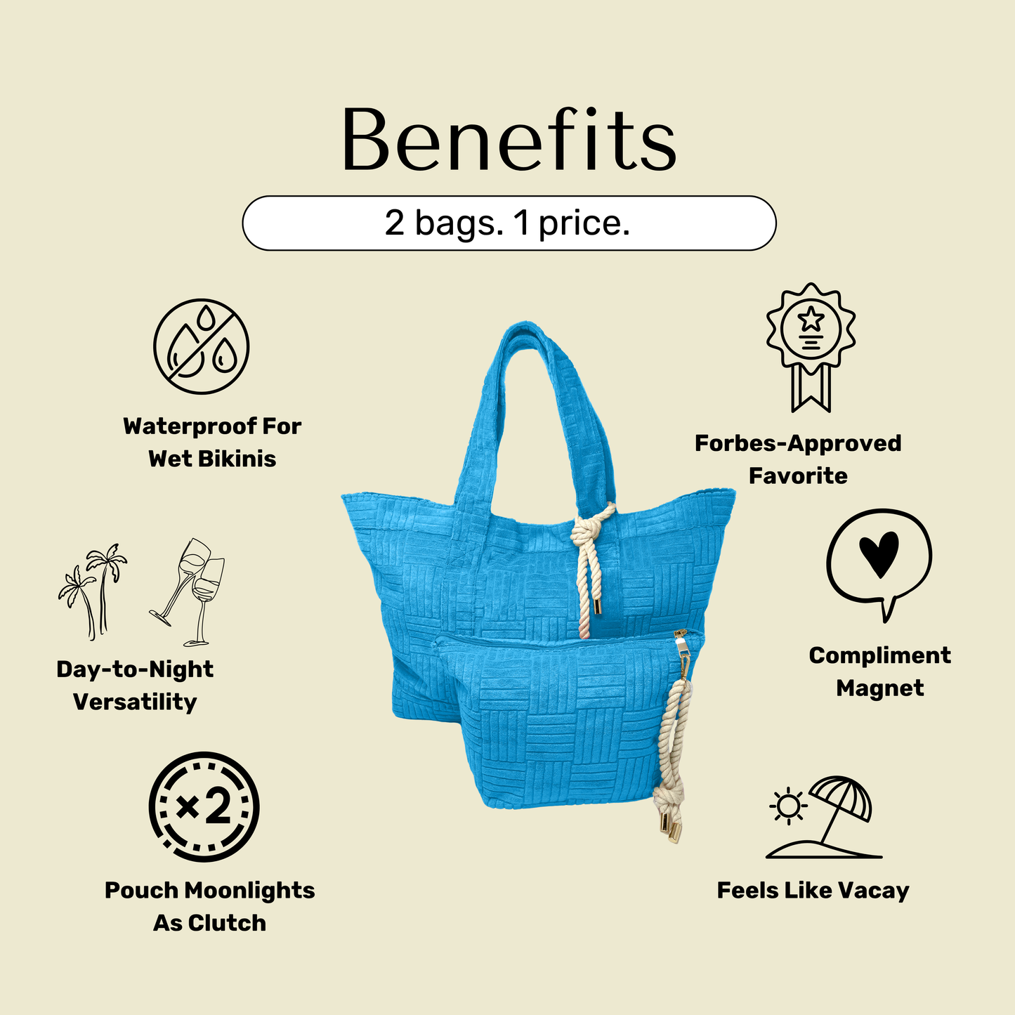 Benefits of blue terry cloth bag set