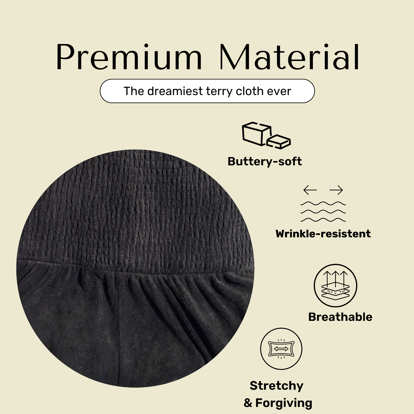 Black Bette terry cloth jumpsuit material information