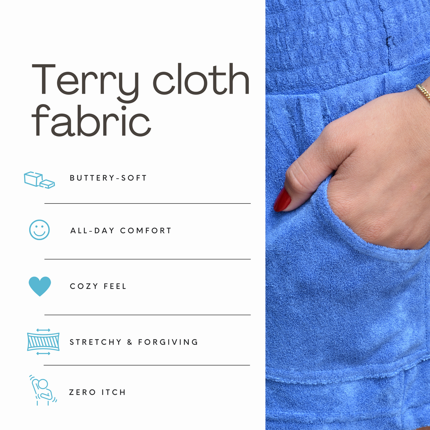 Cabana Sapphire Terry Shorts
