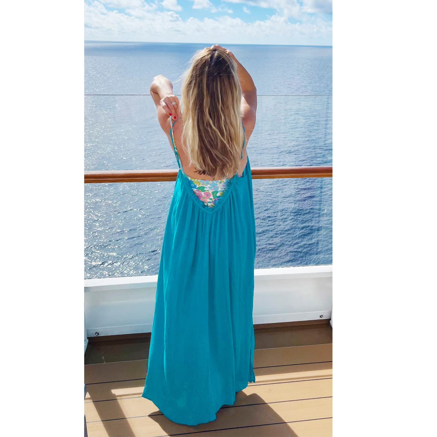 Amalie Maxi Cover Up - Turquoise