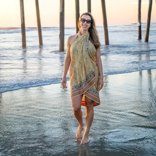 Tigress Block Print Sarong