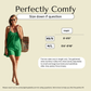 Size chart for Bette green mini dress