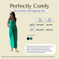 Size chart for green Bette terrycloth jumpsuit