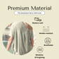 Closeup of tan terry cloth top with details about the material.