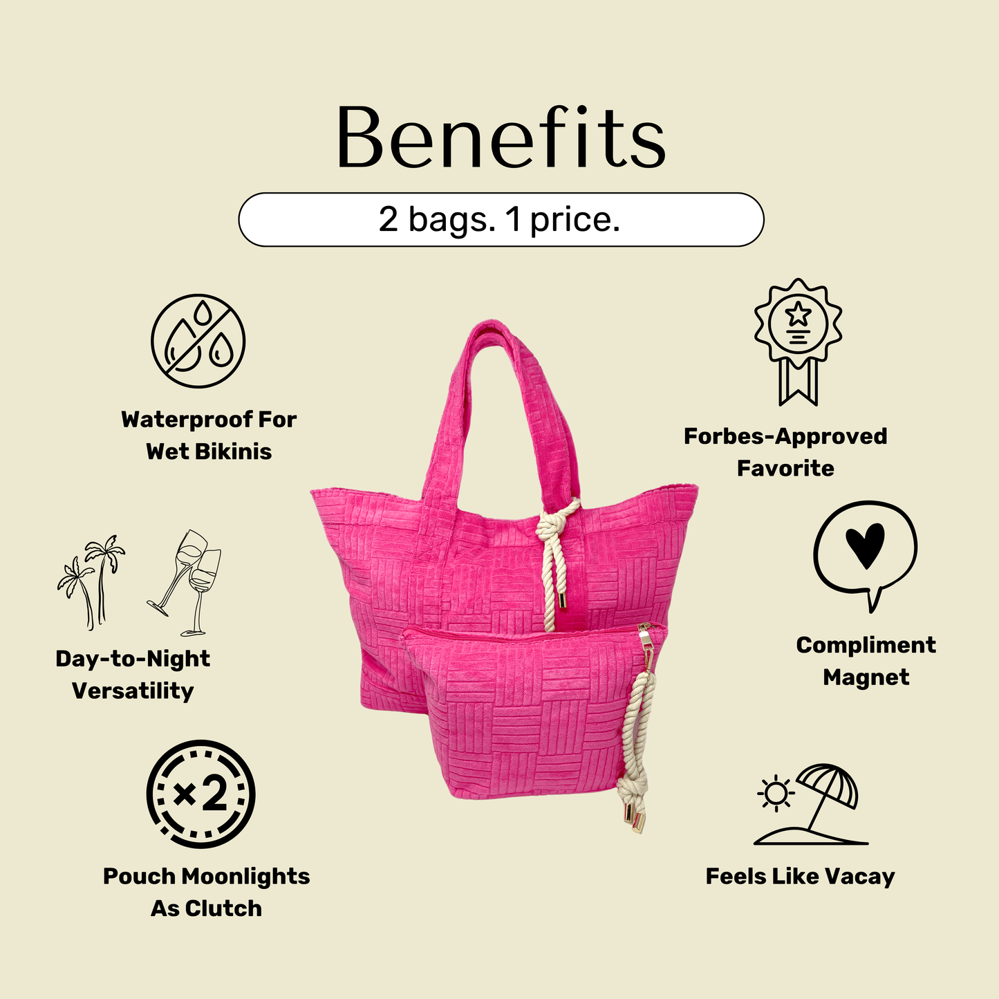 Benefits of pink terry cloth bag set