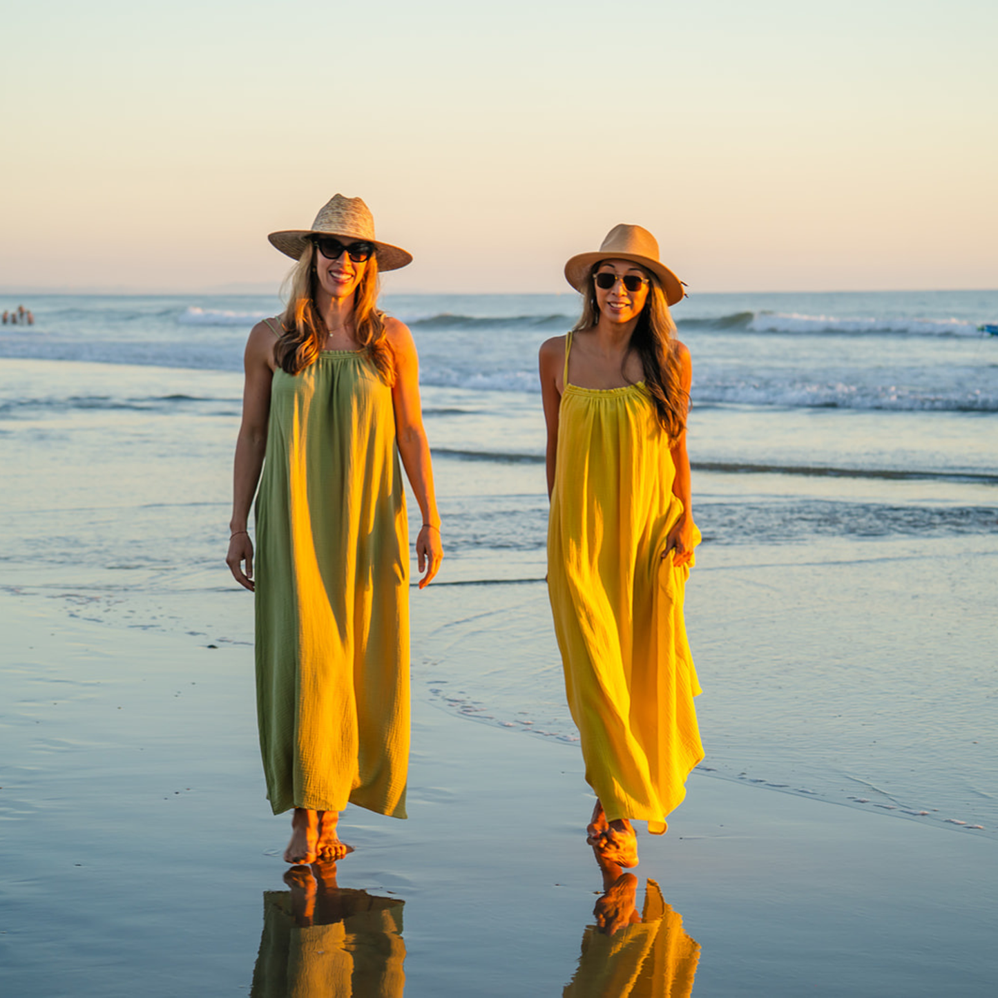 Baja 100% Cotton Maxi Cover Up - Green Flash