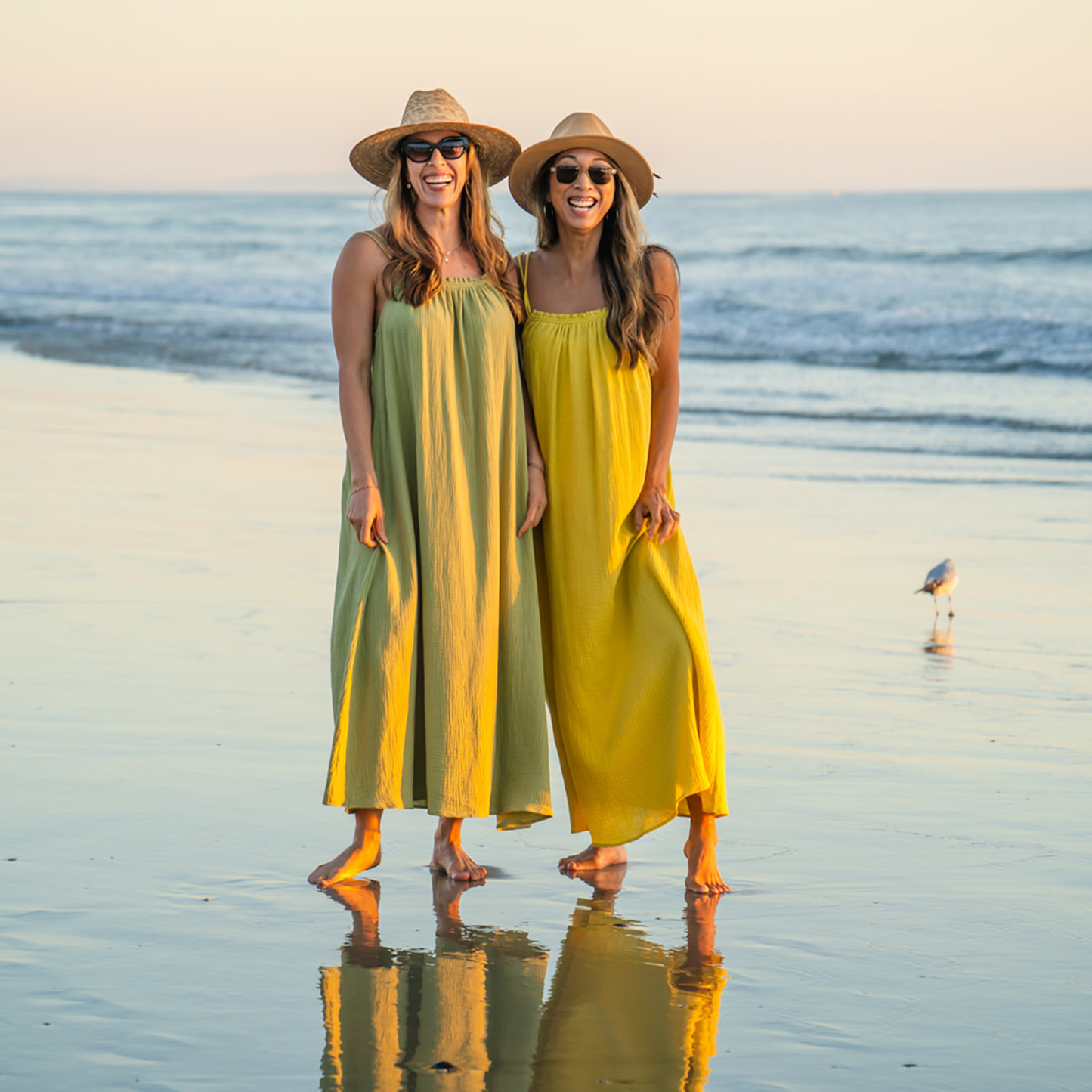 Baja 100% Cotton Maxi Cover Up - Green Flash