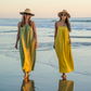 Baja 100% Cotton Maxi Cover Up - Yellow Sunrise