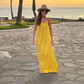 Baja 100% Cotton Maxi Cover Up - Yellow Sunrise