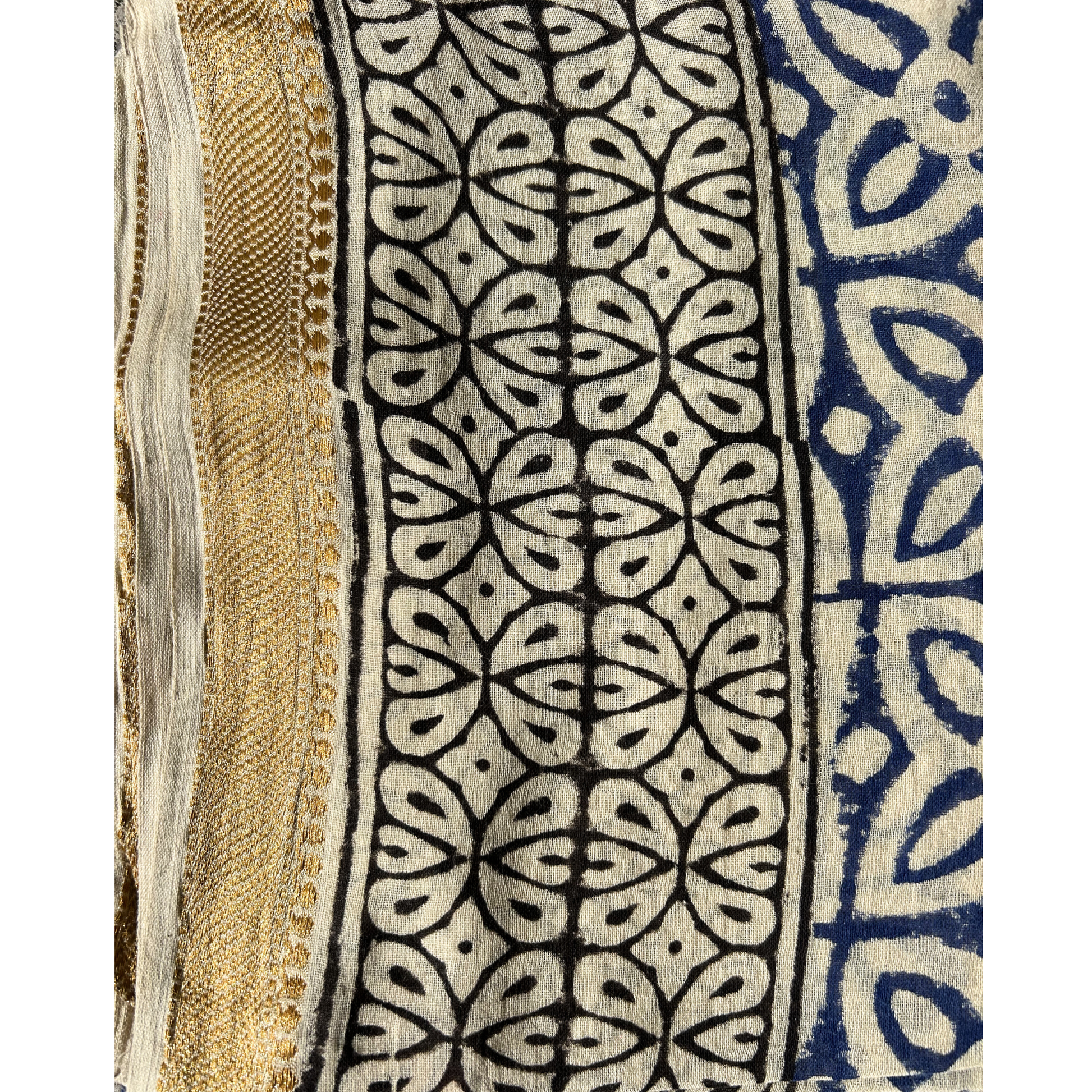 Blue Floral Block Print Sarong | Bette - Women's Beach Cover Ups, Dresses & Resort Wear