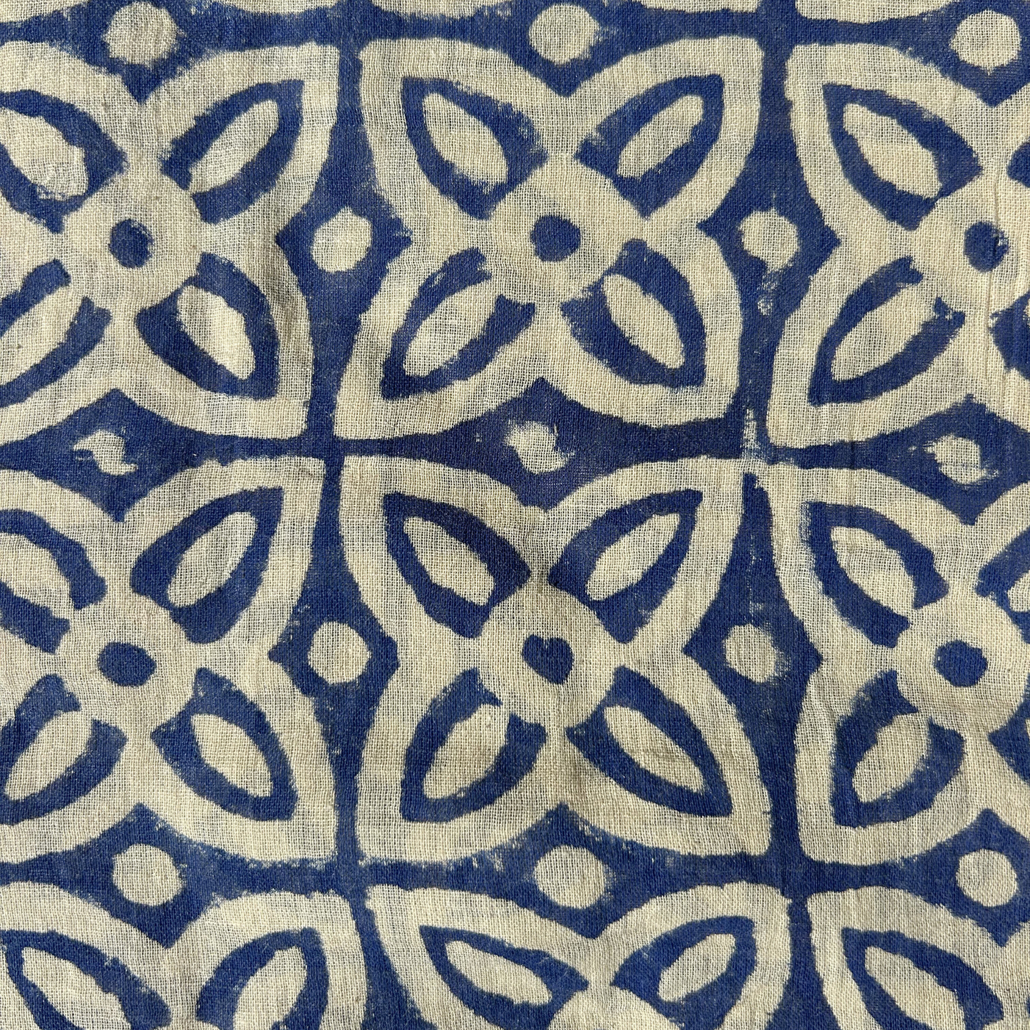 Blue Floral Block Print Sarong