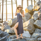 Seychelles 100% Linen Maxi Cover Up - Navy