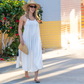 Seychelles 100% Linen Maxi Cover Up - Almost White