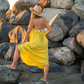 Baja 100% Cotton Maxi Cover Up - Yellow Sunrise