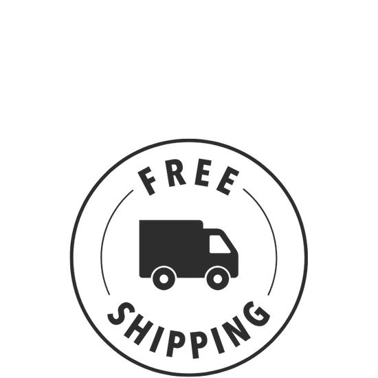 Free shipping icon with a truck symbol on a white background