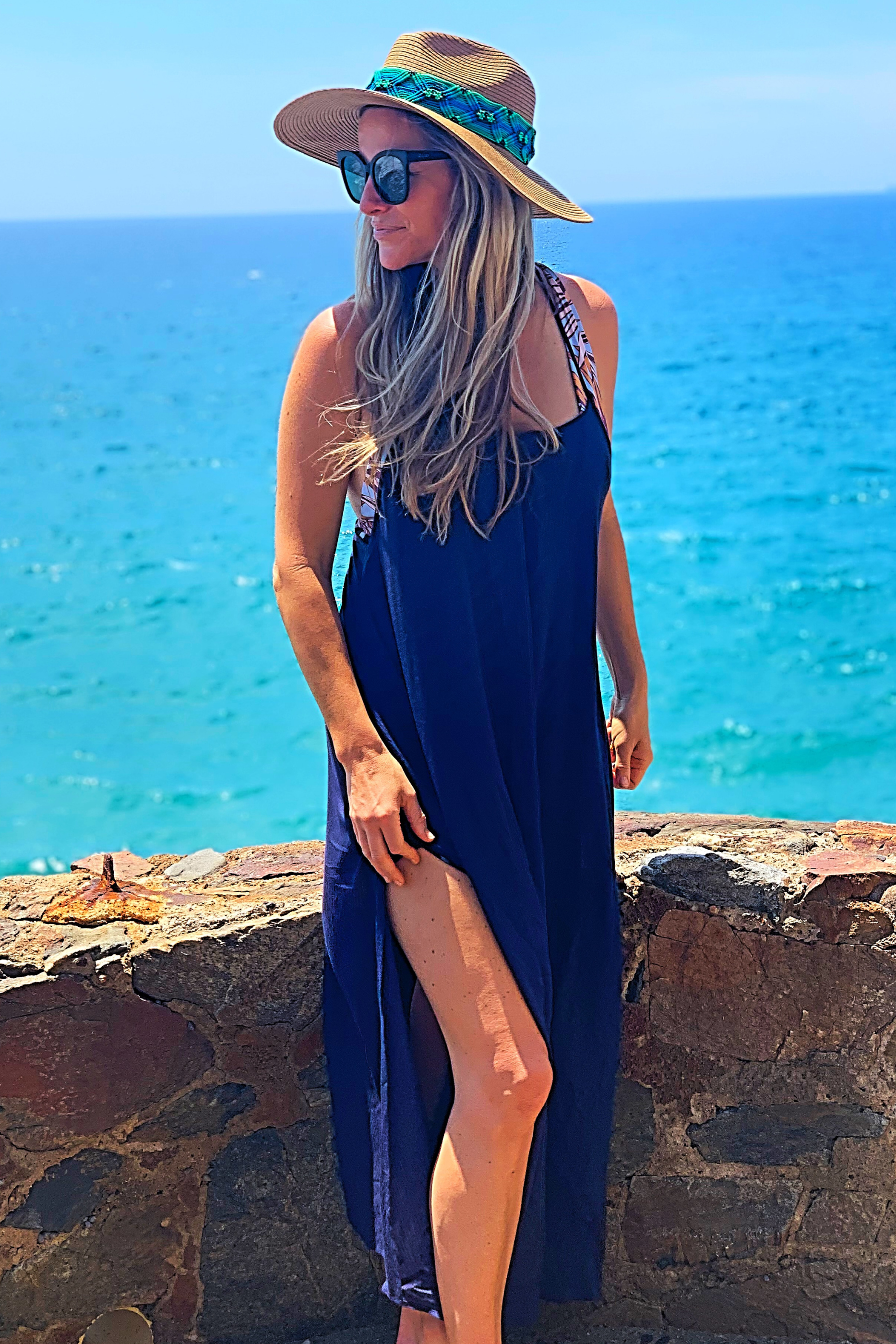 Seychelles Maxi Coverup Navy - Bette