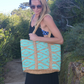 Turquoise Diamonds Jute Tote - Bette