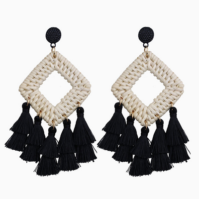 Black Cabana Earrings - Bette