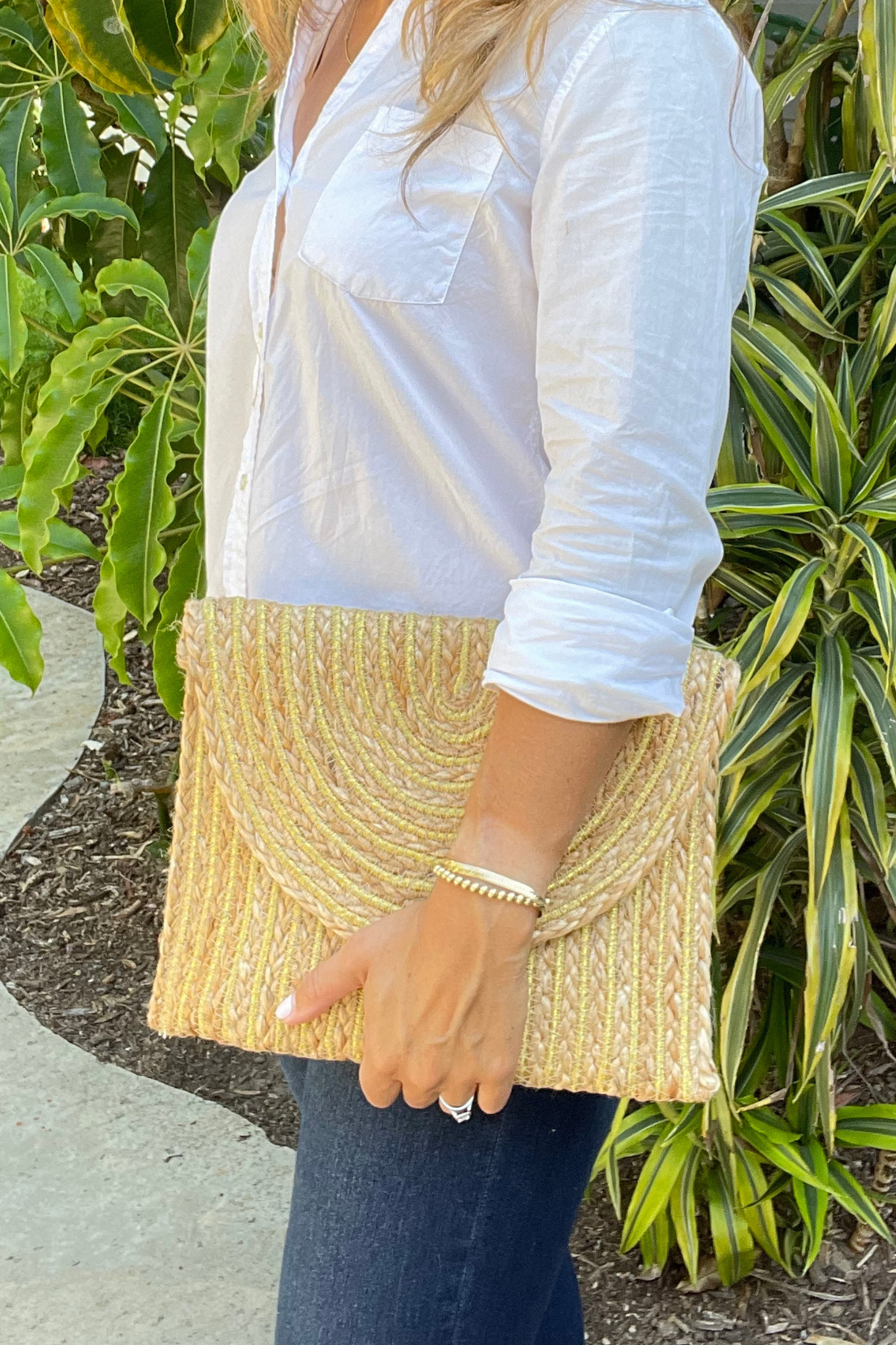 Oro Jute Clutch - Bette