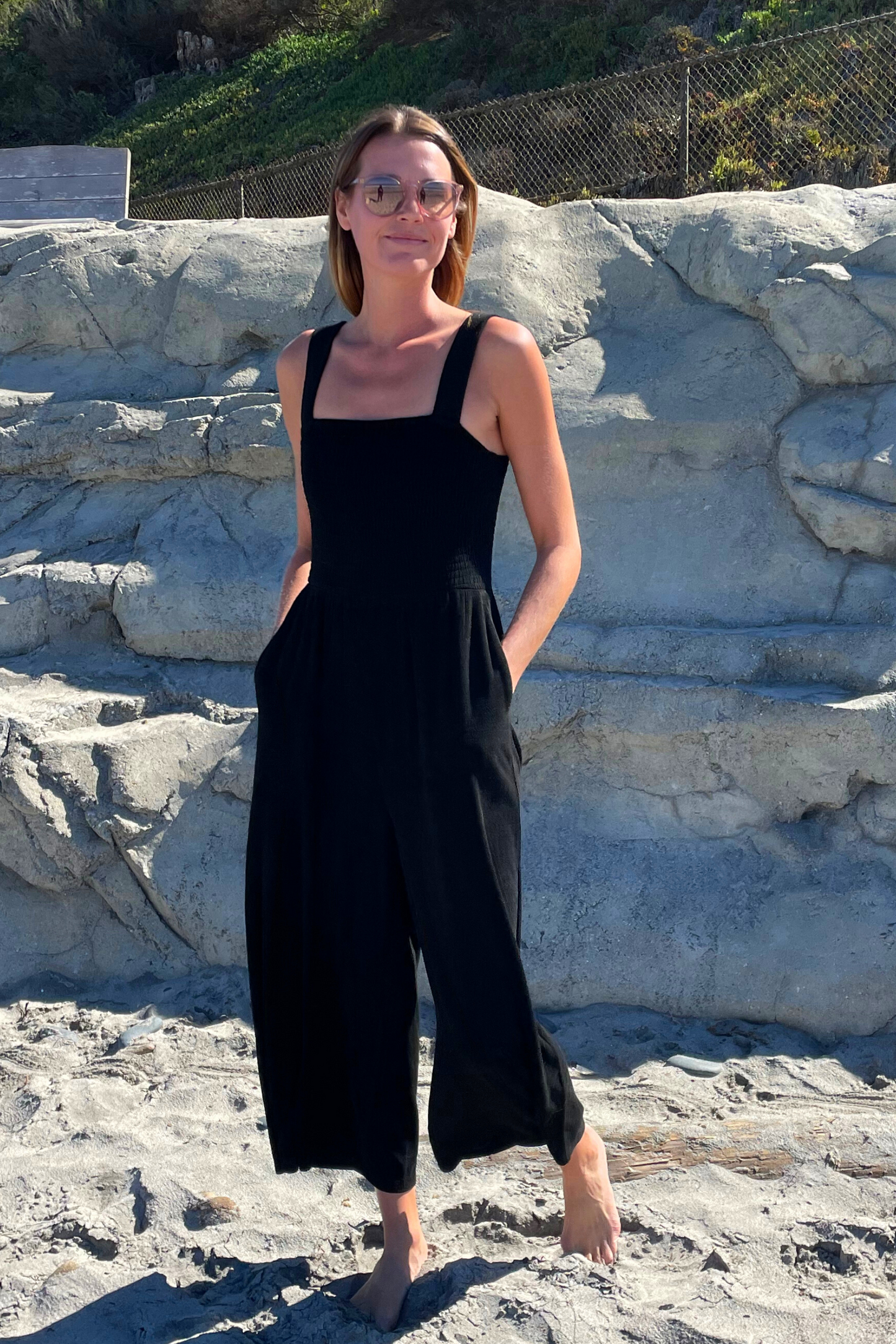 Cabana Noire Terry Jumpsuit - Bette