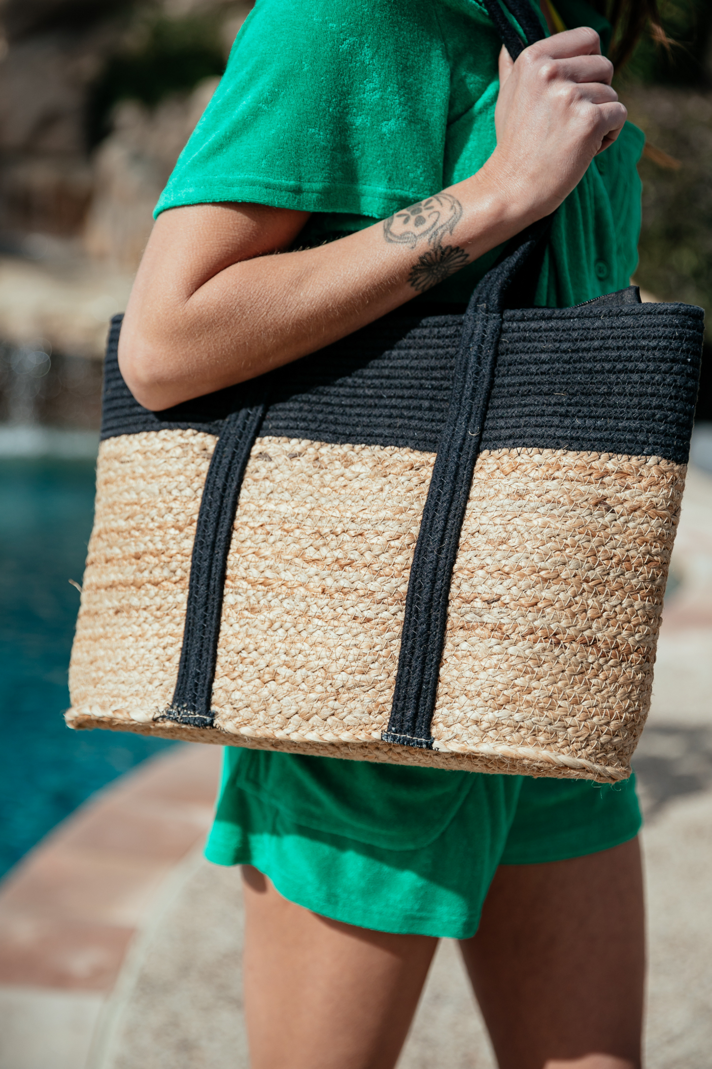 Noire Jute Tote - Bette