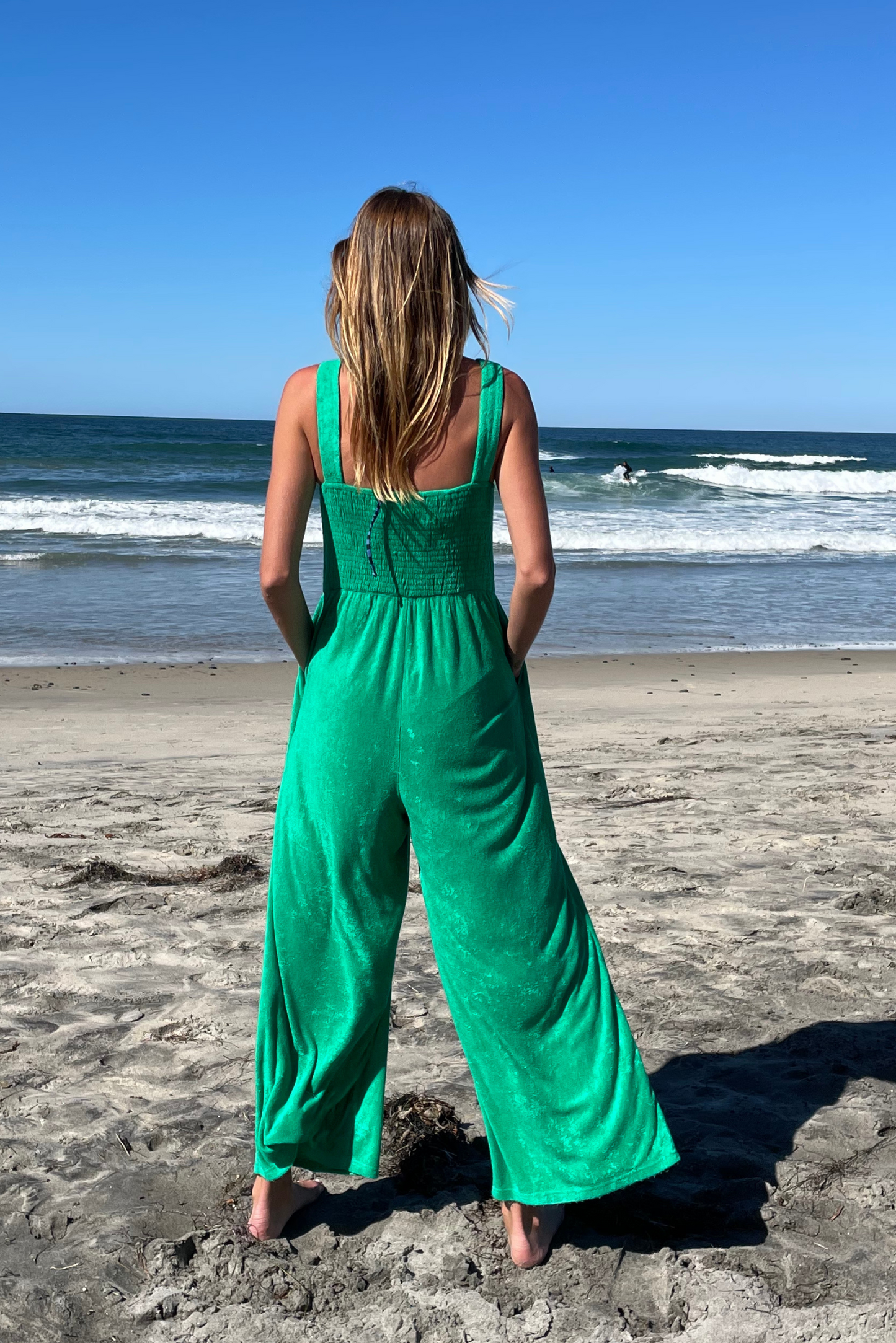 Cabana Green Terry Jumpsuit - Bette