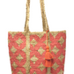 Coral Cross Jute Tote - Bette