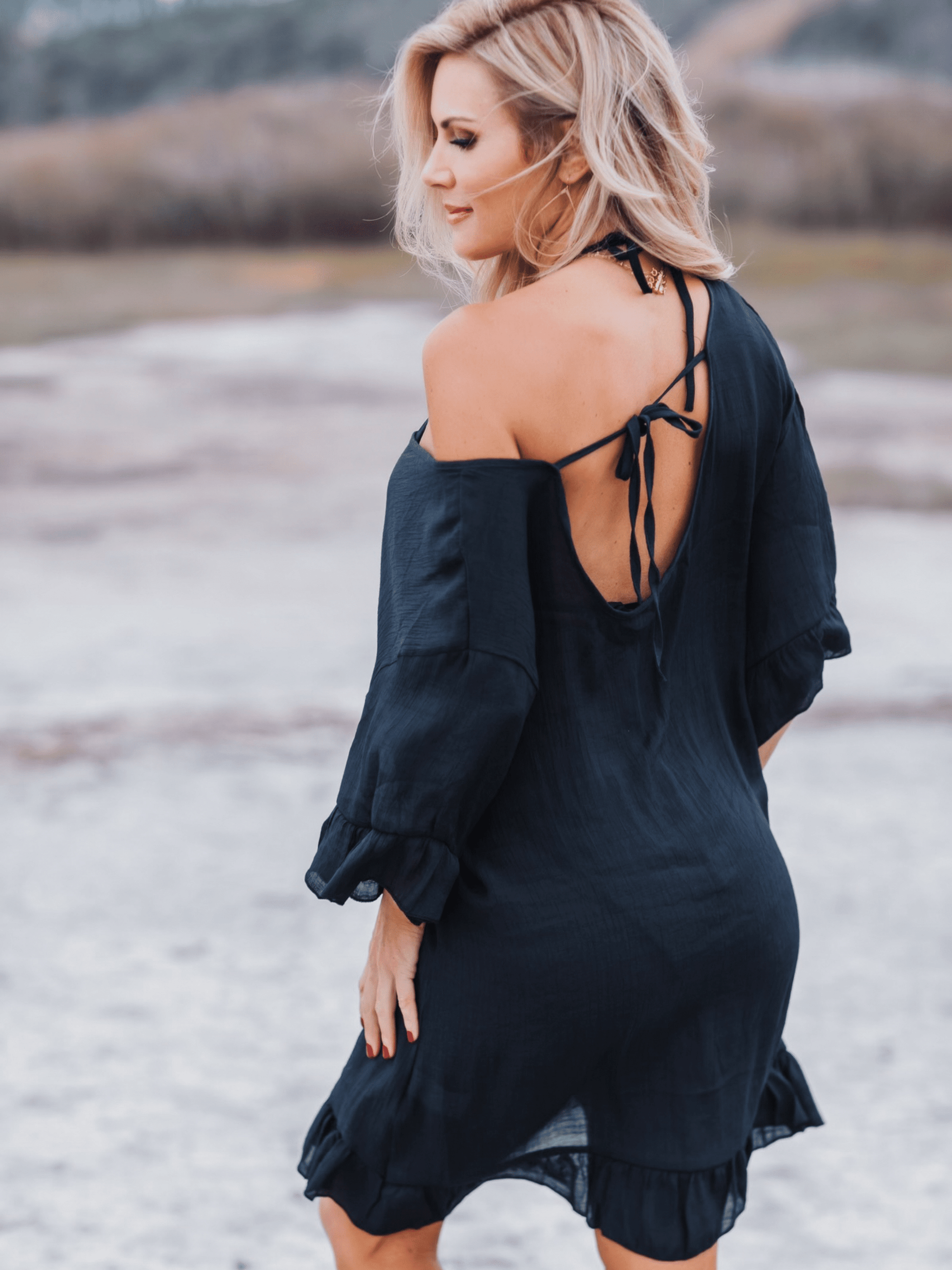 Moorea Bathing Suit Cover up - Black Moorea Bathing Suit Cover up - Black
