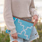 Napa Clutch in Teal & Silver - Bette